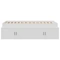 Cadre de lit de rangement blanc 75x190 cm