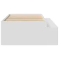 Cadre de lit de rangement blanc 75x190 cm