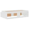 Cadre de lit de rangement blanc 75x190 cm