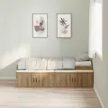 Cadre de lit Chêne artisanal 100x200 cm