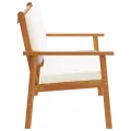 Banc de jardin  avec coussins en bois d'acacia massif