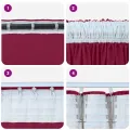Rideaux 2 pcs avec œillets Bordeaux 140x140 cm