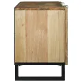 Meuble TV - 105 x 33,5 x 46 cm, fabriqué en bois de mangue massif.