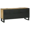 Meuble TV - 105 x 33,5 x 46 cm, fabriqué en bois de mangue massif.
