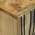 Meuble TV - 105 x 33,5 x 46 cm, fabriqué en bois de mangue massif.