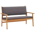 Ensemble de canapé de jardin 3 pièces avec coussins en bois d'acacia