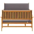 Ensemble de canapé de jardin 3 pièces avec coussins en bois d'acacia