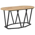 Table basse  en chêne, artisanale, 80x40x40,5 cm en bois d'ingénierie et métal