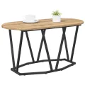 Table basse  en chêne, artisanale, 80x40x40,5 cm en bois d'ingénierie et métal