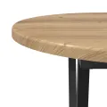Table basse  en chêne, artisanale, 80x40x40,5 cm en bois d'ingénierie et métal