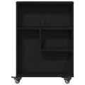Chariot de rangement étroit  Chêne noir 48x13x68 cm Bois d'ingénierie