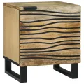 Tablettes de Chevet - 2 pcs, 40x33.5x46 cm, Bois de Mangue Massif