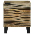 Tablettes de Chevet - 2 pcs, 40x33.5x46 cm, Bois de Mangue Massif