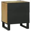 Tablettes de Chevet - 2 pcs, 40x33.5x46 cm, Bois de Mangue Massif