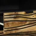 Table de chevet - 50x33x60 cm, en bois de manguier massif