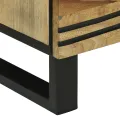 Table de chevet - 50x33x60 cm, en bois de manguier massif