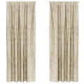 Rideaux 2 pcs avec œillets crème 245x140 cm