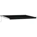 Store Rétractable Automatique Noir 500x300 cm