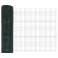 Set de Poteaux de Clôture 2 Potes Vert Métal recouvert de plastique