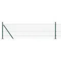 Set de Poteaux de Clôture 2 Potes Vert Métal recouvert de plastique