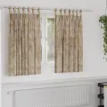 Rideaux 2 pcs avec œillets Champagne 140x140 cm