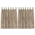 Rideaux 2 pcs avec œillets Champagne 140x140 cm
