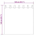 Rideaux 2 pcs avec œillets Champagne 140x140 cm