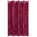 Rideaux en velours 2 pcs avec œillets Bourgogne 175x140 cm