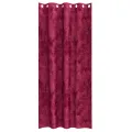 Rideaux en velours 2 pcs avec œillets Bordeaux 245x140 cm