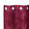 Rideaux en velours 2 pcs avec œillets Bordeaux 245x140 cm
