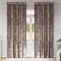 Rideaux en velours 2 pcs avec œillets cappuccino 245x140 cm