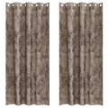 Rideaux en velours 2 pcs avec œillets cappuccino 245x140 cm