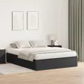 Cadre de lit de rangement  en chêne noir 150x200 cm