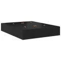Cadre de lit de rangement  en chêne noir 150x200 cm