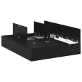 Cadre de lit de rangement  en chêne noir 150x200 cm