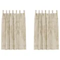 Rideaux en velours 2 pcs avec œillets crème 175x140 cm