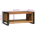 Table Basse 90x50x38 cm Bois Massif Acacia