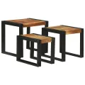 Tables Gigognes 3 pcs Bois Massif Acacia