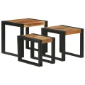 Tables Gigognes 3 pcs Bois Massif Acacia