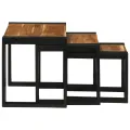 Tables Gigognes 3 pcs Bois Massif Acacia