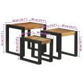 Tables Gigognes 3 pcs Bois Massif Acacia