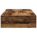 Cadre de lit de rangement en vieux bois 75x190 cm en bois d'ingénierie