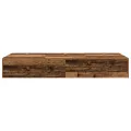 Cadre de lit de rangement en vieux bois 75x190 cm en bois d'ingénierie