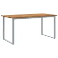 Ensemble de salle à manger de jardin 7 pièces en bois d'acacia massif et métal