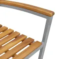 Ensemble de salle à manger de jardin 7 pièces en bois d'acacia et métal