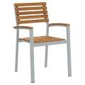 Ensemble de salle à manger de jardin 5 pièces en bois massif d'acacia et métal