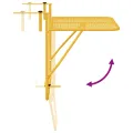 Table suspendue pliable en Moutarde - 60x40 cm, Acier