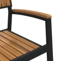 Ensemble de salle à manger 7 pièces en bois massif et métal