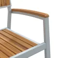 Ensemble de salle à manger de jardin 5 pièces en bois massif d'acacia et métal
