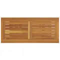 Table extérieure Naturel & Noir 35x80x75 cm en Bois et Acier